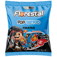 Embalagem do Pop Tattoo Piratas 8 g display 50 × 8 g (400 g) - Florestal