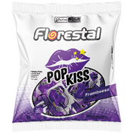 Embalagem do Pop Kiss Framboesa 10 g display 50 × 10 g (500 g) - Florestal