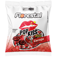 Embalagem do Pop Kiss Mini Cereja 4 g display 50 × 4 g (200 g) - Florestal