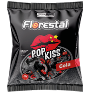 Embalagem do Pop Kiss Black Cola 10 g display 50 × 10 g (500 g) - Florestal