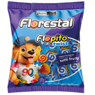 Embalagem do Flopito Twist Branco e Azul 18 g display 25 × 18 g (450 g) - Florestal