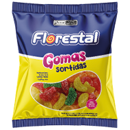 Embalagem do Gomas Gominhos 1 kg display 250 × 4 g (1000 g) - Florestal