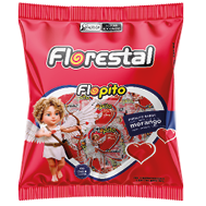 Embalagem do Flopito Coração Vermelho 10 g display 50 × 10 g (500 g) - Florestal