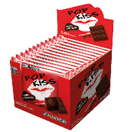 Embalagem do Chocolate Pop Kiss ao Leite display 12 × 60 g (720 g) - Florestal