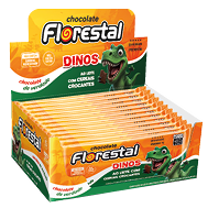 Embalagem do Chocolate Florestal Dinos display 12 × 80 g (960 g) - Florestal