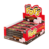 Embalagem do Choco Fofs Stick com Marshmallow de Morango display 16 × 18 g (288 g) - Florestal