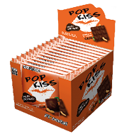 Embalagem do Chocolate Pop Kiss ao Leite com Castanha de Caju display 12 × 60 g (720 g) - Florestal