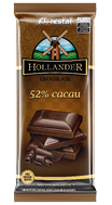 Embalagem do Chocolate Hollander ao Leite 52% Cacau 80 g - Florestal