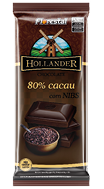 Embalagem do Chocolate Hollander ao Leite 80% Cacau com Nibs 80 g - Florestal