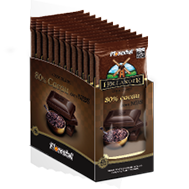 Embalagem do Chocolate Hollander ao Leite 80% Cacau com Nibs display 12 × 80 g (960 g) - Florestal