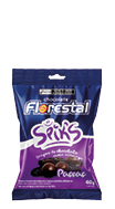 Embalagem do Drágeas de Chocolate Spik's com Passas 40 g - Florestal