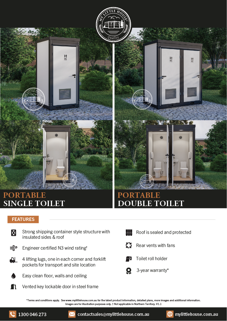 Portable Single Toilet - Container Domes & Shelters