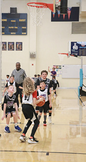 A group of children playing basketball in a gym.

AI generated content