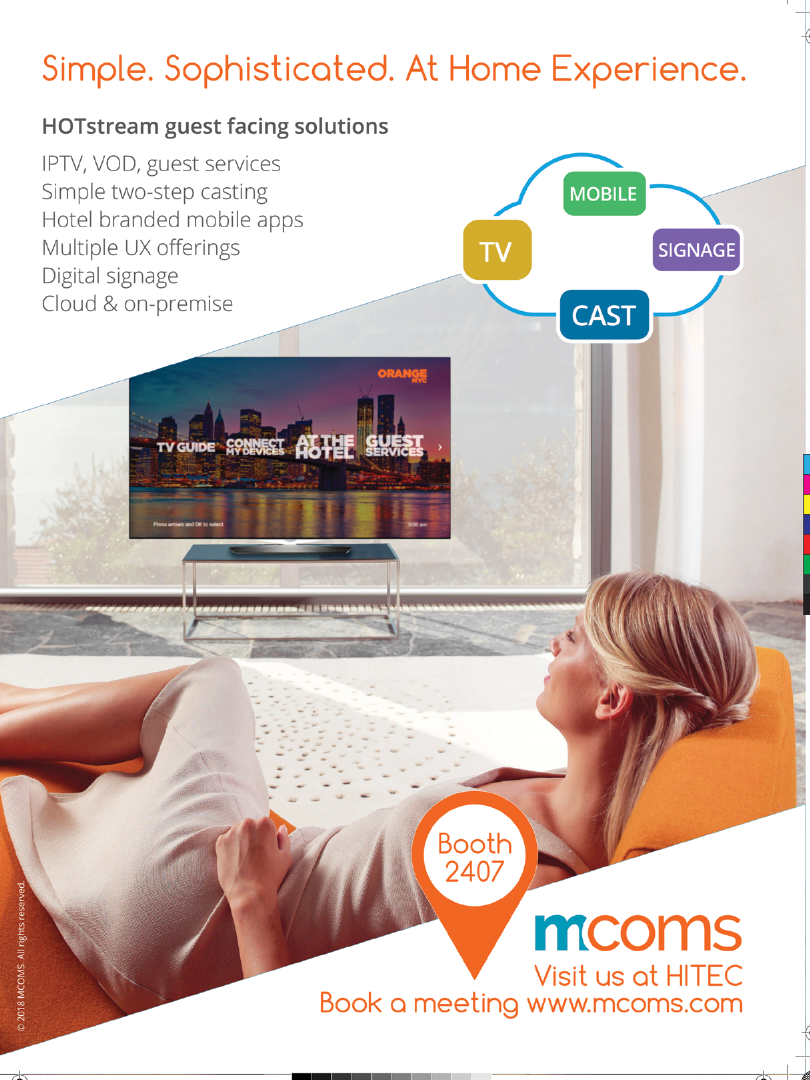 Hospitality Upgrade MCOM Media Communications HOTstream, Guestroom Technology, Mobile Solutions, Digital Satellite TV Systems, Digital Signage