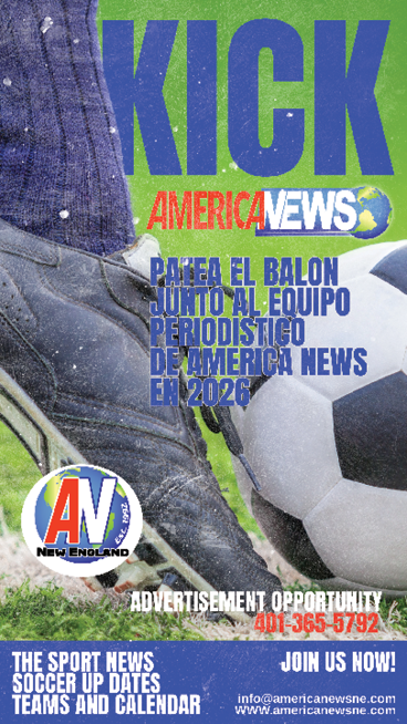 A soccer advertisement for America News.

Description generated by AI