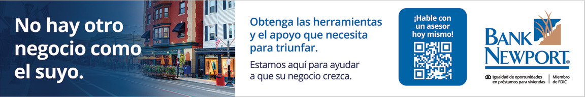 A blue and white sign with a picture of a building and the words "No hay oportunidades com las empresas que necesitan ayuda."

Description generated by AI