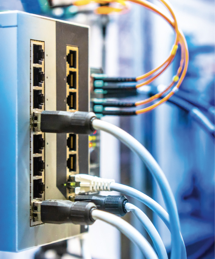 Electrical Circuits. The electric wire behind the control board with lighting effect,Industrial Electrical Concept. Wiring PLC Control panel with wires industrial factory.
