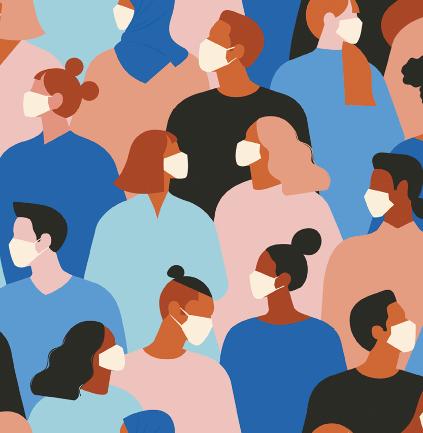 Crowd of young and elderly men and women in trendy hipster clothes. Diverse group of stylish people standing together. Society or population, social diversity. Flat cartoon vector illustration.