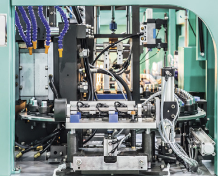 Plastic Bottle Blow Molding Machine in factory.